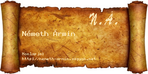 Németh Ármin névjegykártya